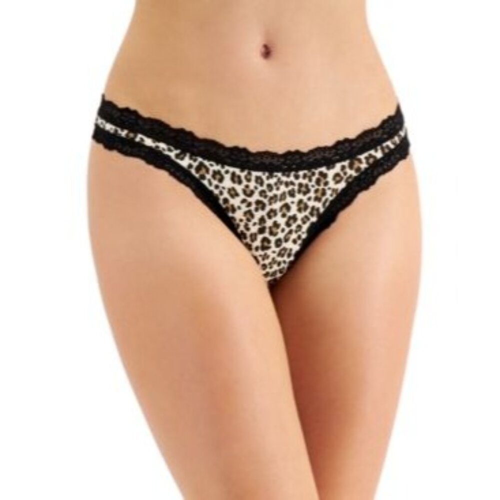 Jenni Women's Lace-Trim Thong, Wild Leo Nude, Size XXL, NWT‎